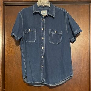 St. John's Bay Dark Blue Casual Button Down Shirt